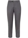 Brunello Cucinelli Straight-leg Pleated Striped Wool-flannel Suit Trousers In Grey