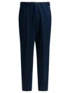 Brunello Cucinelli Slim Fit Trousers With Practical Pockets In Blue