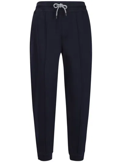 Brunello Cucinelli Tapered Track Pants In Blue