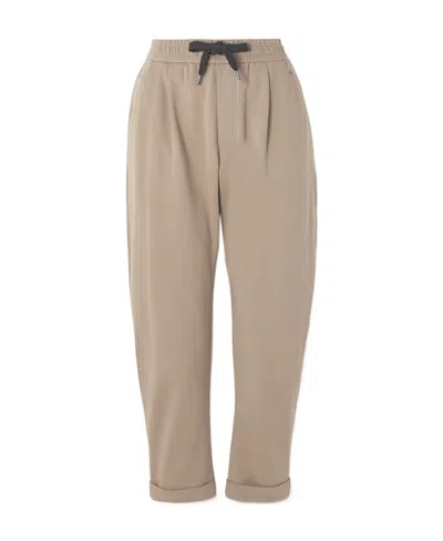 Brunello Cucinelli Tapered Track Pants In Brown