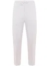 Brunello Cucinelli Drawstring Waist Cotton Blend Sweatpants In Grey