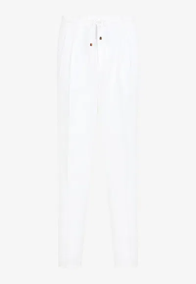 Brunello Cucinelli Tapered Track Pants In White