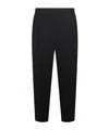 Brunello Cucinelli Black Tropical Luxury Wool Monili Slouchy Trousers In Black