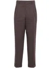 Brunello Cucinelli Tapered Trousers In Brown