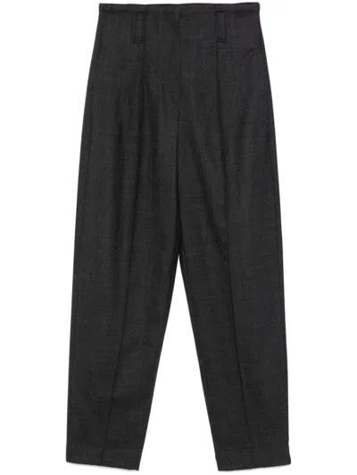 Brunello Cucinelli Tapered Trousers In Black