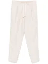Brunello Cucinelli Trousers Linen Blend Drawstring Waistband In White