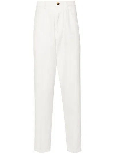 Brunello Cucinelli Tapered Trousers In White