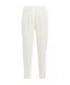 Brunello Cucinelli Woman Pants Light Grey Size 10 Cotton, Brass In White