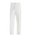 Brunello Cucinelli Straight-leg Corduroy Tailored Pants In White