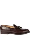 Brunello Cucinelli Tassel-detail Leather Loafers In Brown