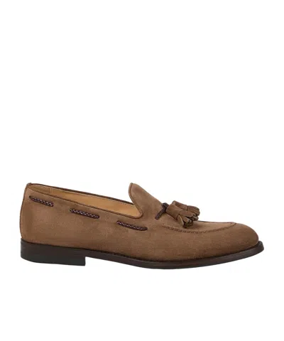 Brunello Cucinelli Tassel-detail Suede Loafers In Brown