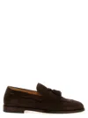 Brunello Cucinelli Leather-trimmed Suede Penny Loafers In Brown