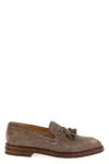 Brunello Cucinelli Tassel Detail Suede Loafers With Stacked Heel In Brown