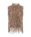 Brunello Cucinelli Sequined Cotton-blend Top In Brown