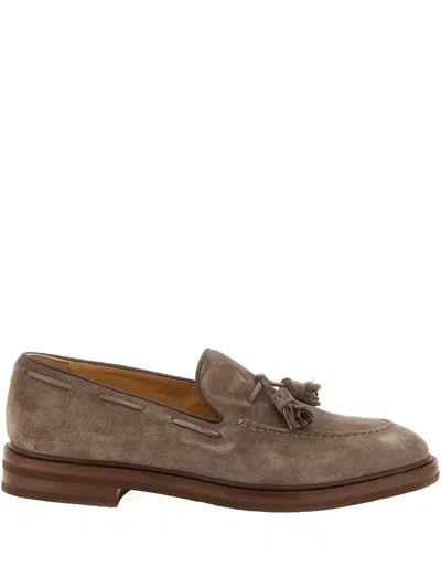 BRUNELLO CUCINELLI TASSEL SUEDE BOAT SHOES