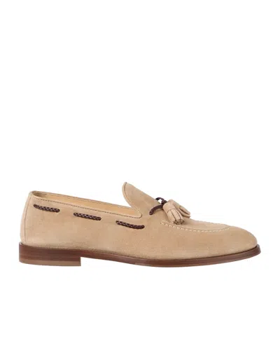 Brunello Cucinelli Tassel-detail Loafers In Neutral
