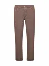 Brunello Cucinelli Men Taupe Garment-dyed Denim Traditional Fit Jeans In Brown