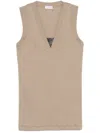 Brunello Cucinelli Monili-detail Tank Top In Taupe