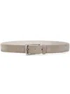 Brunello Cucinelli Leather Belt In Taupe