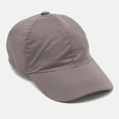 Pre-owned Brunello Cucinelli Taupe Technical Cap L In Grey