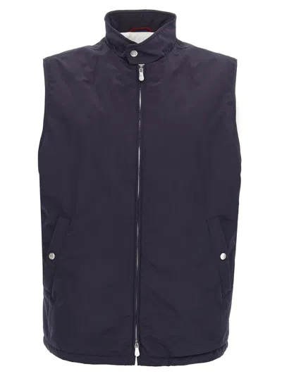 Brunello Cucinelli Tech Vest In Blue