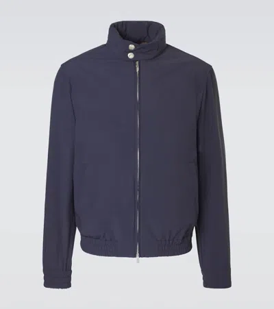 Brunello Cucinelli Technical Blouson Jacket In Blue