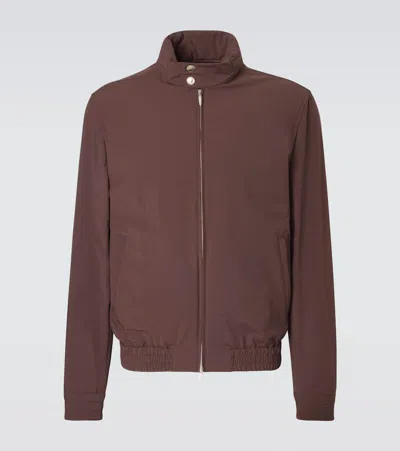 Brunello Cucinelli Technical Blouson Jacket In Brown