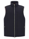 Brunello Cucinelli Technical Fabric Padded Vest With Goose Feather Insulation In Blue