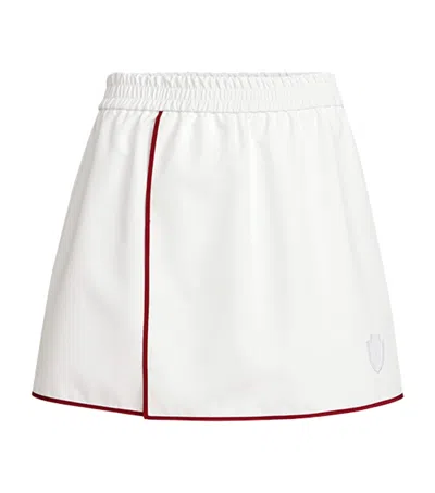 Brunello Cucinelli Technical Logo Mini Skirt In White