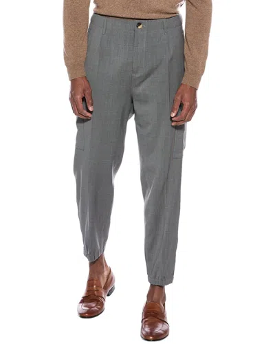 Brunello Cucinelli Technical Wool Cargo Pant In Multi