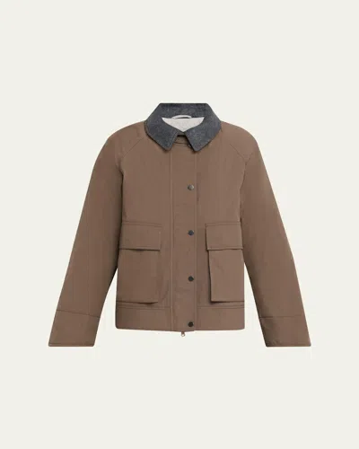 BRUNELLO CUCINELLI TECHNO CANVAS JACKET