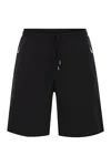 Brunello Cucinelli Techno Cotton Fleece Bermuda Shorts In Black