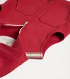 Brunello Cucinelli Techno Cotton Hooded Gilet In Red