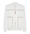 Brunello Cucinelli White Techno Cotton Fleence Topwear In White
