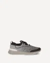 Brunello Cucinelli Men Techno Cotton Knit Sneakers Runners In Gray