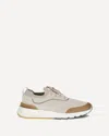 Brunello Cucinelli Men Techno Cotton Knit Sneakers Runners In Neutral