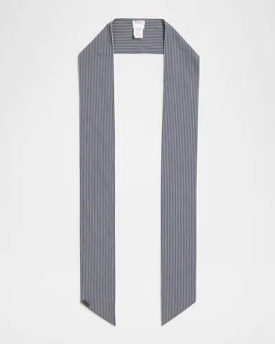 Brunello Cucinelli Techno Cotton Pinstripe Scarf