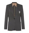 Brunello Cucinelli Piqué Blazer In Grey