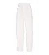 Brunello Cucinelli Techno Cotton Piqué Sartorial Trousers In White
