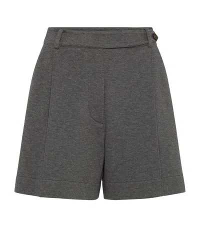 BRUNELLO CUCINELLI TECHNO COTTON PIQUÉ SHORTS