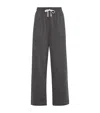 Brunello Cucinelli Pique Track Trousers In Grey