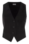 Brunello Cucinelli Linen-blend Tailored Waistcoat