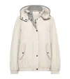 Brunello Cucinelli Techno Cotton Puffer Jacket In Neutral