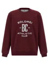 Brunello Cucinelli Maroon Techno Cotton Sweatshirt In Burgundy