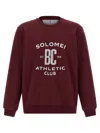 Brunello Cucinelli Maroon Techno Cotton Sweatshirt In Burgundy