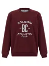 Brunello Cucinelli Maroon Techno Cotton Sweatshirt In Red