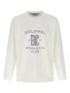 Brunello Cucinelli Men Techno Cotton Fleece Topwear With Print In White