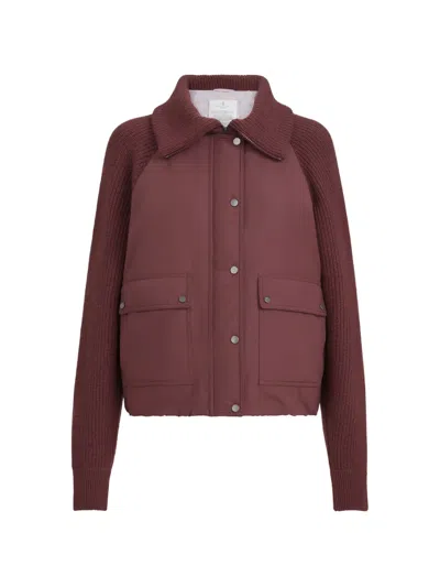Brunello Cucinelli Daunenjacke Aus Techno-baumwoll-taft Und Schurwolle, Kaschmir Und Seide Mit Glänzender Reissverschlu In Brown