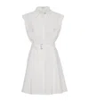 Brunello Cucinelli Mini Chemisier Dress With Monili In Beige
