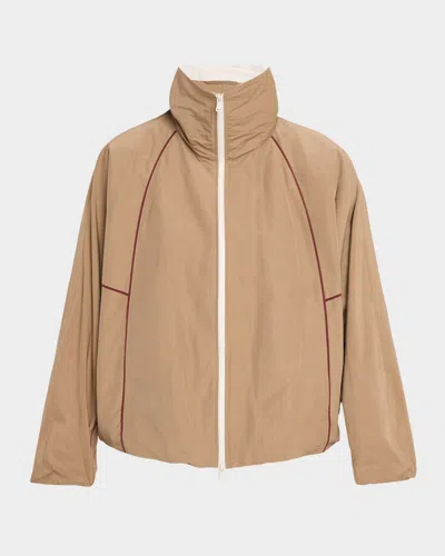 Brunello Cucinelli Techno Cotton Zip Balloon Jacket